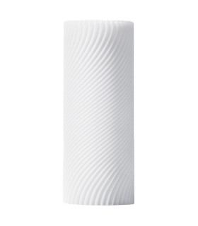 Мастурбатор хай-тек рельєфний Zen 3D Tenga, білий, 15 х 7 см - No Taboo