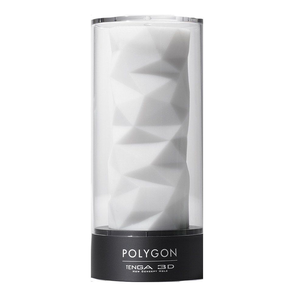 Мастурбатор хай-тек рельефный Polygon 3D Tenga, белый, 15 х 7 см фото №2 — секс игрушки: Украина, NO TABOO