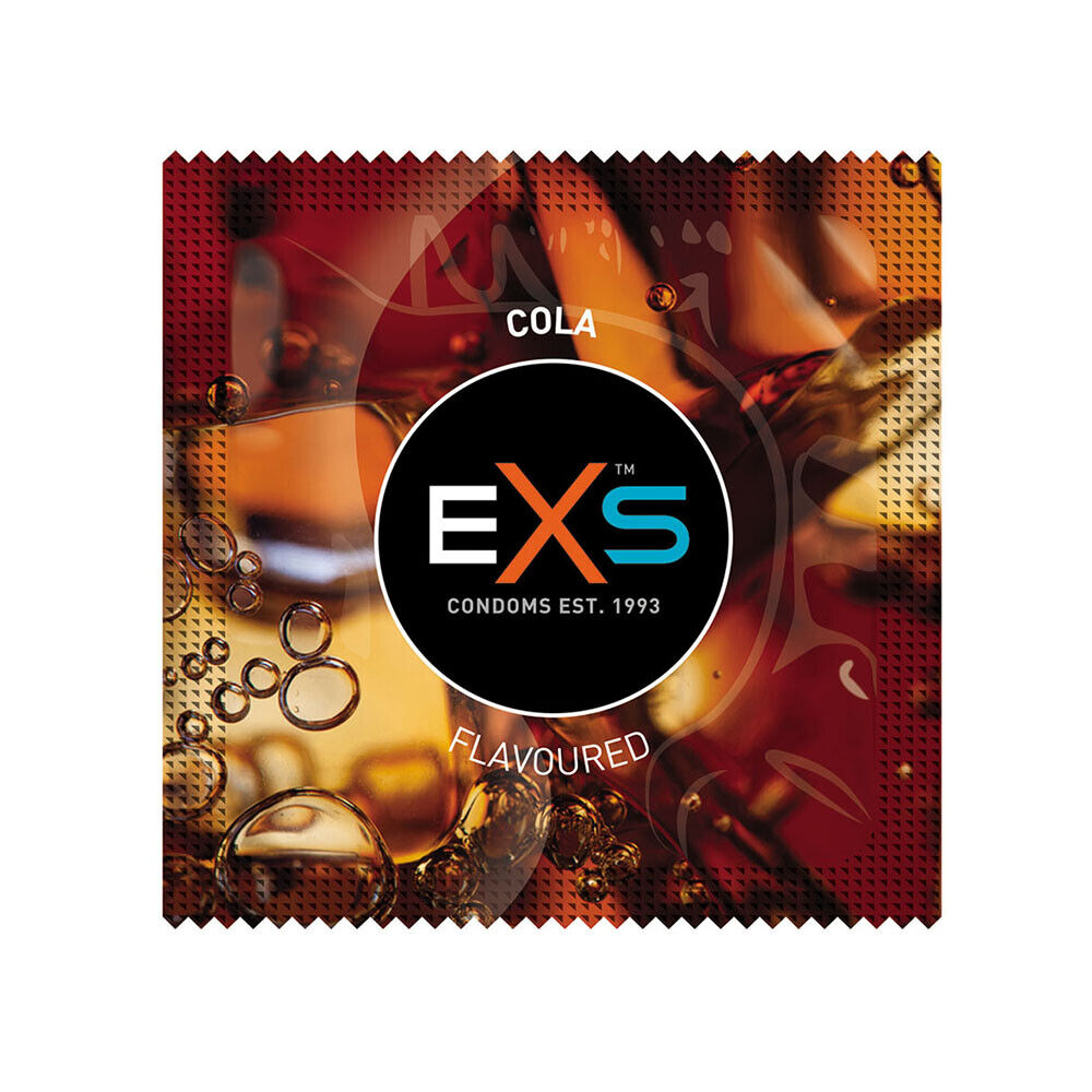 Оральные резинки EXS со вкусом шоколада, колы, клубники и жвачки, 12 шт, фото №4 — секс шоп Украина, NO TABOO