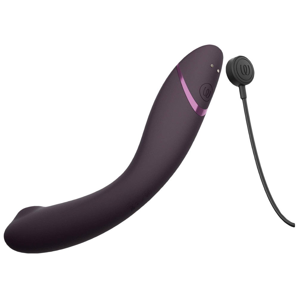 Вибратор для точки G Womanizer OG Aubergine с волновой стимуляцией, бордовый, 17.6 х 3.9 см фото №9 — секс игрушки: Украина, NO TABOO