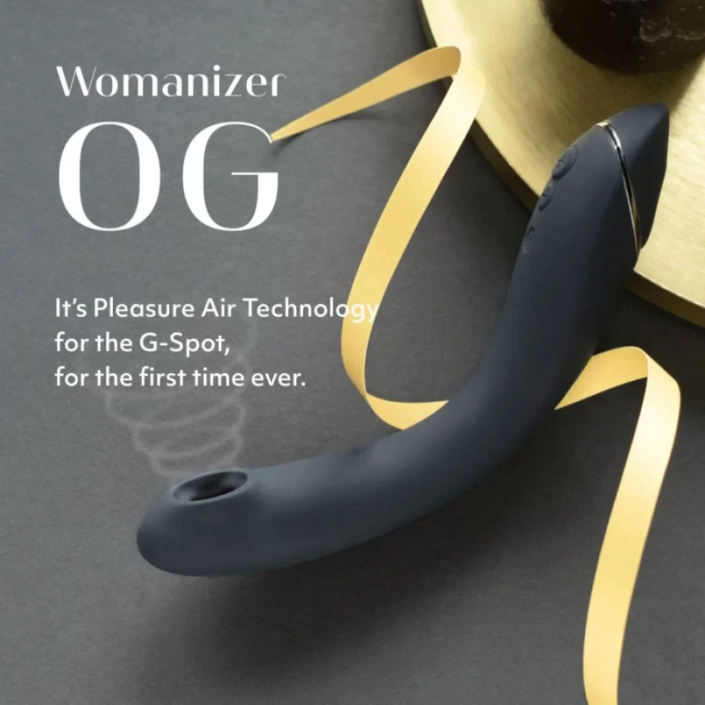 Вибратор для точки G Womanizer OG Dark Gray с волновой стимуляцией, черный, 17.6 х 3.9 см фото №25 — секс игрушки: Украина, NO TABOO