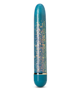 Вибратор с блестками Blush Etherial Periwinkle, голубой, 17.7 х 2.5 см - No Taboo