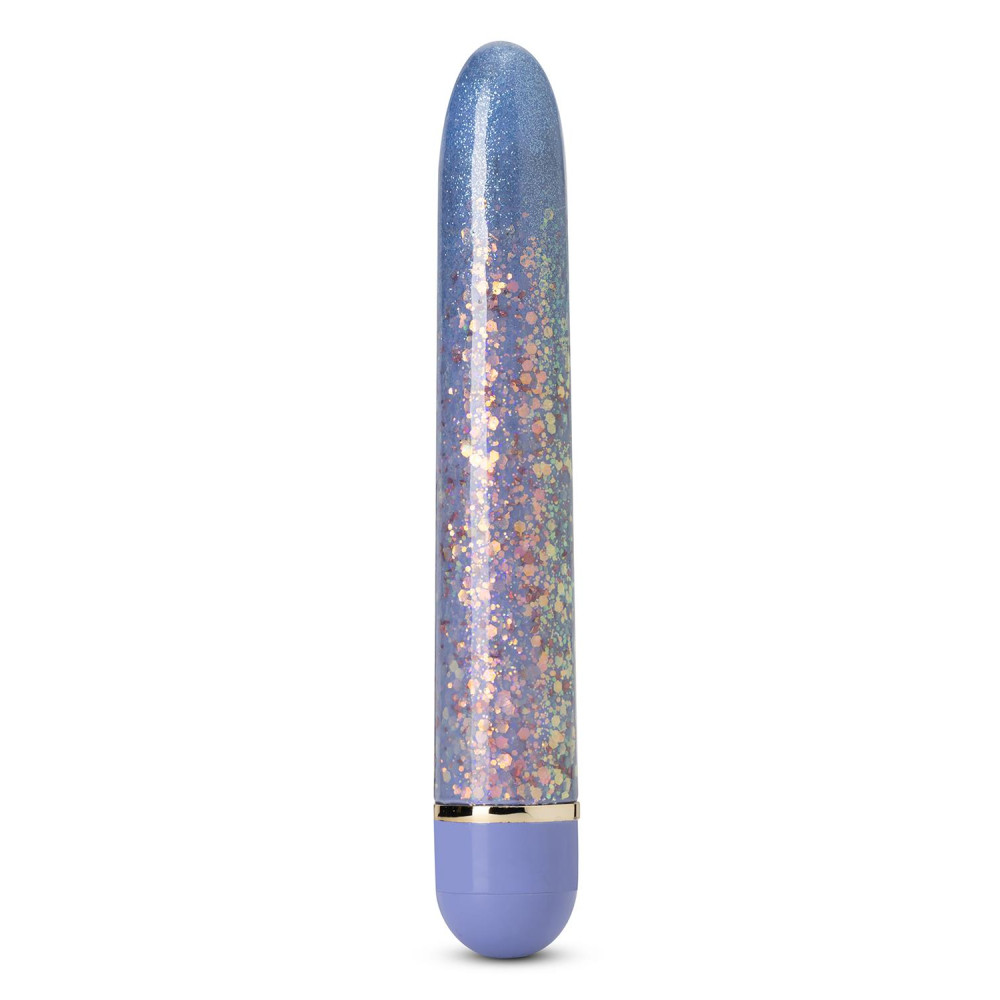 Вибратор с блестками Blush Etherial Periwinkle, фиолетовый, 17.7 х 2.5 см фото №0 — секс игрушки: Украина, NO TABOO