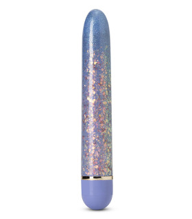 Вибратор с блестками Blush Etherial Periwinkle, фиолетовый, 17.7 х 2.5 см - No Taboo