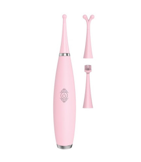 Вибратор для клитора Dream Toys, с 3 насадками, розовый, 18 х 3 см - No Taboo