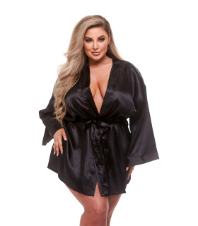 Сексуальный халат XL Baci, черный - No Taboo