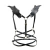 Портупея с крыльями One Size Black Angel 2, натуральная кожа, черная, фото №3 — секс шоп Украина, NO TABOO
