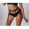 Пояс для чулок One Size S12, натуральная кожа, черный, фото №5 — секс шоп Украина, NO TABOO