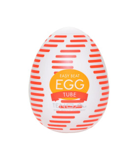 Мастурбатор нереалистичный Tenga Egg Tube Easy Beat, рельефный, со смазкой, 49 × 49 × 61 мм - No Taboo
