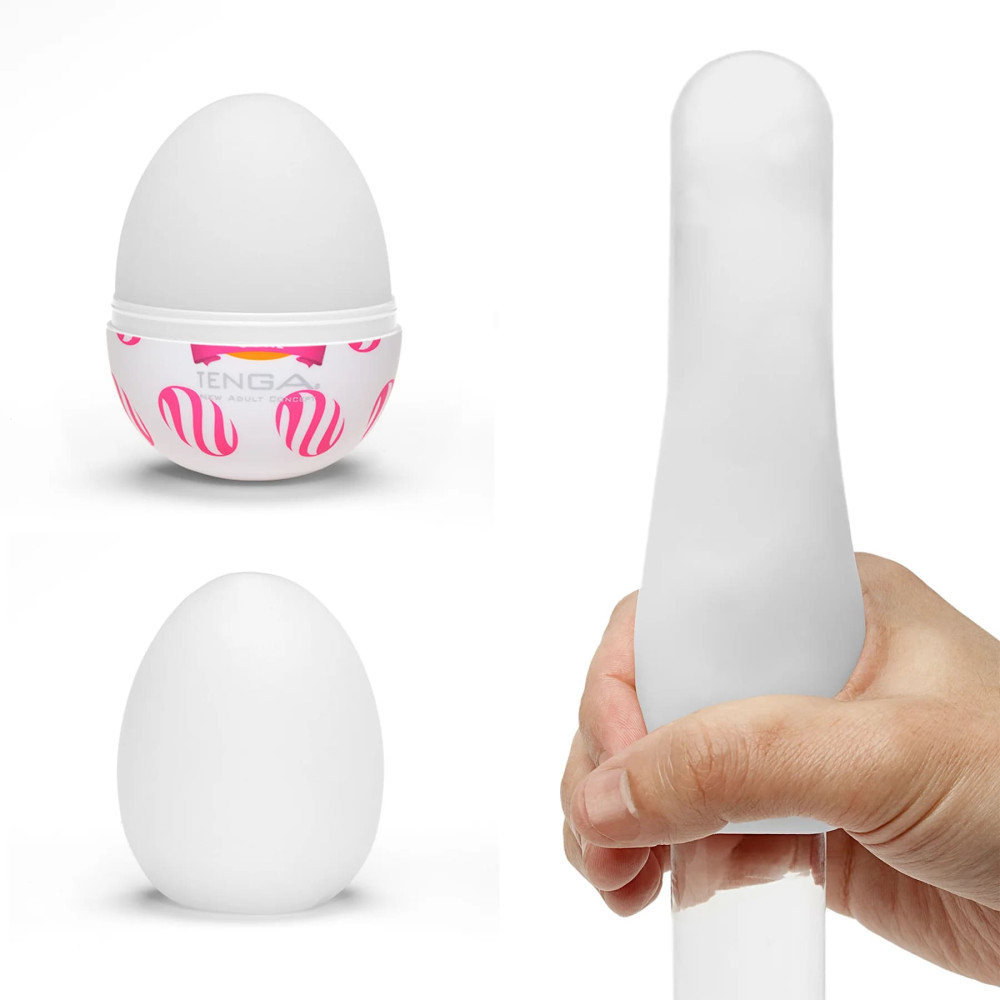 Мастурбатор нереалистичный Tenga Curl Egg Easy Beat, рельефный, со смазкой, 49 × 49 × 61 мм фото №3 — секс игрушки: Украина, NO TABOO