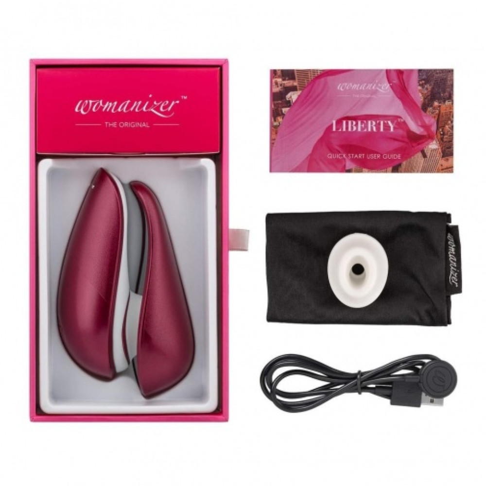 Бесконтактный массажер клитора Womanizer (Вуманайзер) Liberty Red фото №5 — секс игрушки: Украина, NO TABOO