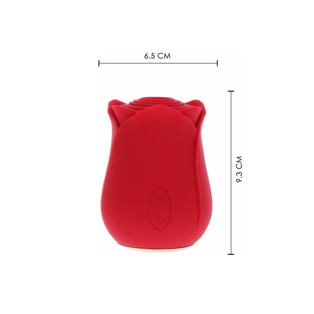Вакуумный стимулятор клитора в виде розы Toy Joy Ravishing Rose, красный, 7.5 х 5.6 см фото №6 — секс игрушки: Украина, NO TABOO