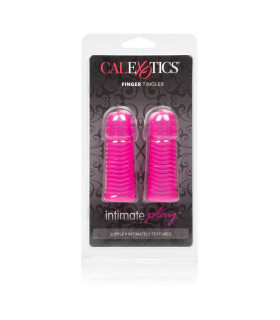 Насадки на палец California Exotics, рельефные, розовые, 2 шт - No Taboo