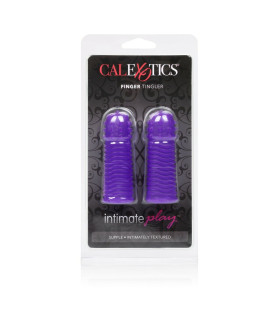 Насадки на палец California Exotics, рельефные, фиолетовые, 2 шт - No Taboo