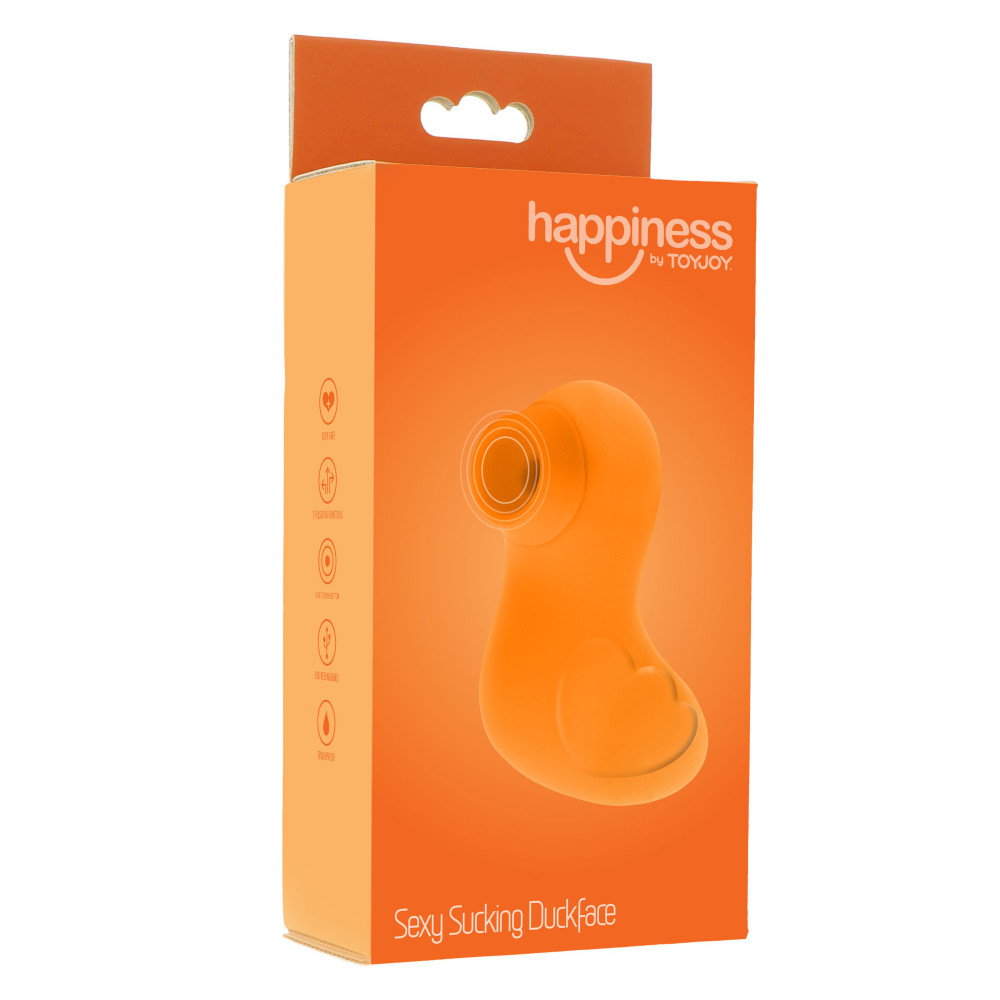 Вакуумный стимулятор Toy Joy Sexy Sucking Duckface в виде утки, оранжевый, 8 х 3 см фото №2 — секс игрушки: Украина, NO TABOO
