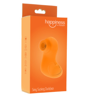 Вакуумный стимулятор Toy Joy Sexy Sucking Duckface в виде утки, оранжевый, 8 х 3 см - No Taboo