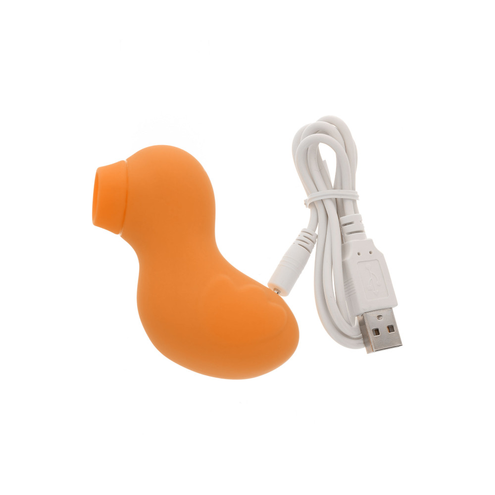 Вакуумный стимулятор Toy Joy Sexy Sucking Duckface в виде утки, оранжевый, 8 х 3 см фото №4 — секс игрушки: Украина, NO TABOO