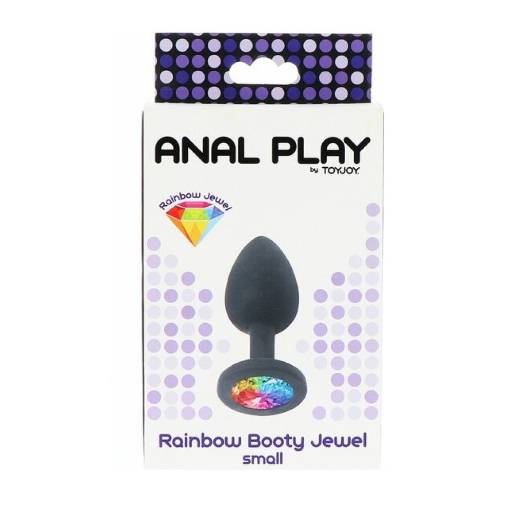 Анальная пробка S с кристаллом Toy Joy, черная, 7 х 2.5 см фото №2 — секс игрушки: Украина, NO TABOO