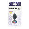 Анальная пробка S с кристаллом Toy Joy, черная, 7 х 2.5 см фото №2 — секс игрушки: Украина, NO TABOO