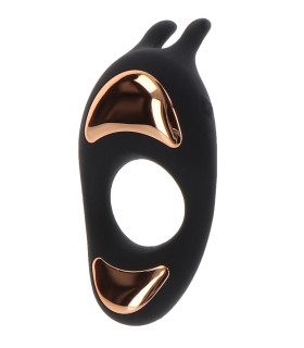 Эрекционное кольцо с вибрацией Toy Joy, черное, 10 х 4.8 см - No Taboo