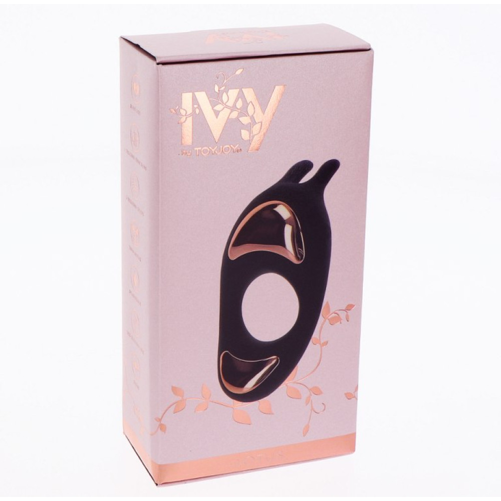 Эрекционное кольцо с вибрацией Toy Joy, черное, 10 х 4.8 см фото №2 — секс игрушки: Украина, NO TABOO
