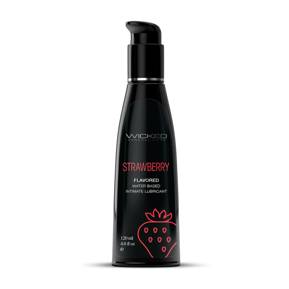 Съедобный лубрикант Wicked Sensual Care со вкусом клубники, на водной основе, 120 мл, фото №0 — секс шоп Украина, NO TABOO