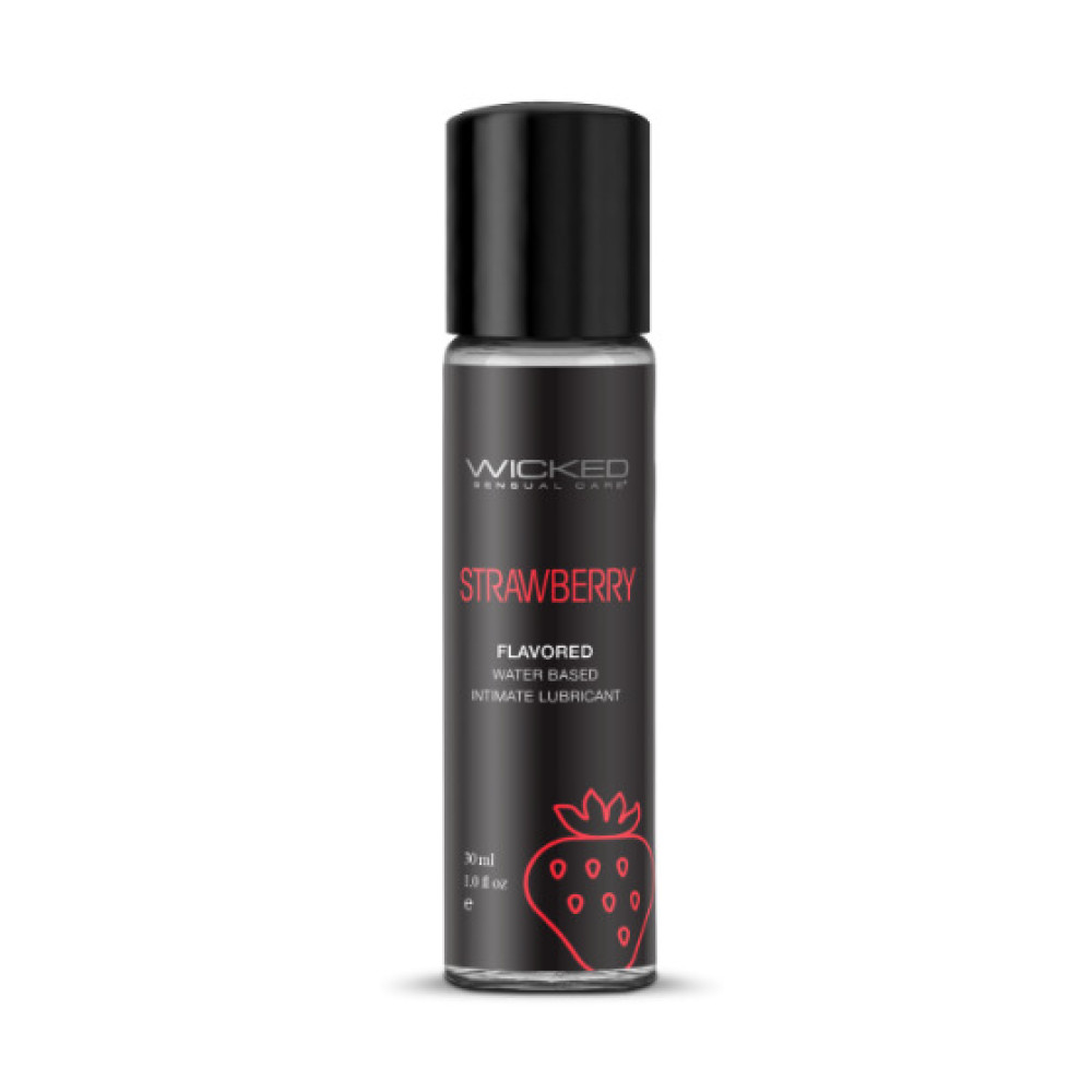 Съедобный лубрикант Wicked Sensual Care со вкусом клубники, на водной основе, 30 мл, фото №0 — секс шоп Украина, NO TABOO