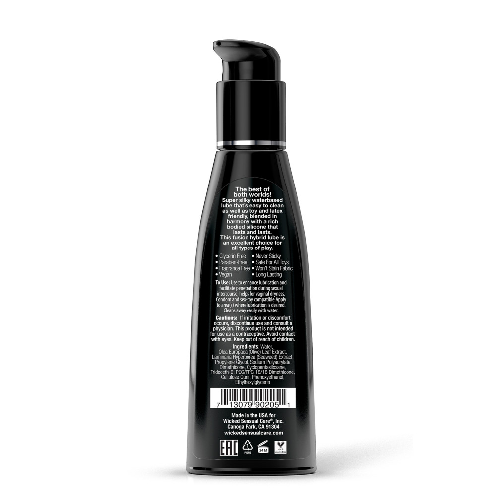 Лубрикант на гибридной основе Wicked Sensual Care нейтральный, 120 мл, фото №2 — секс шоп Украина, NO TABOO