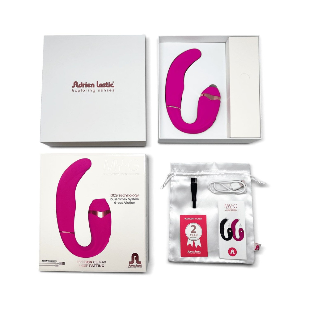 Стимулятор для клитора и точки G My.G от Adrien Lastic, розовый, 17.4 х 4.3 см фото №7 — секс игрушки: Украина, NO TABOO