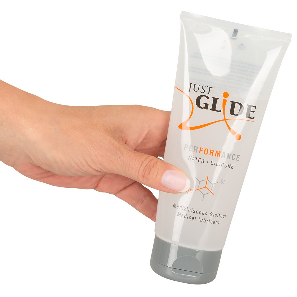 Лубрикант на гибридной основе Just Glide Performance, 200 мл, фото №2 — секс шоп Украина, NO TABOO