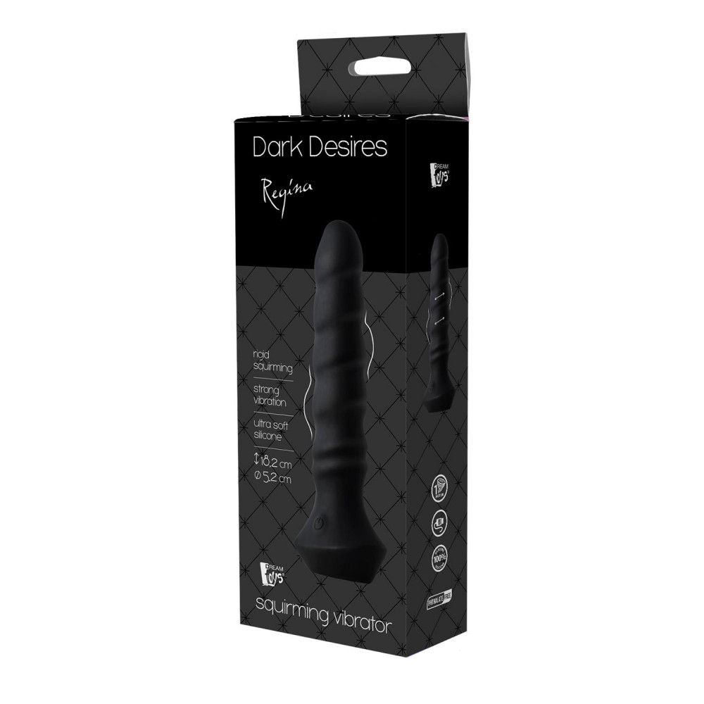 Анальный вибратор с ротацией Dream Toys Regina, черный, 18.2 х 3.5 см фото №2 — секс игрушки: Украина, NO TABOO