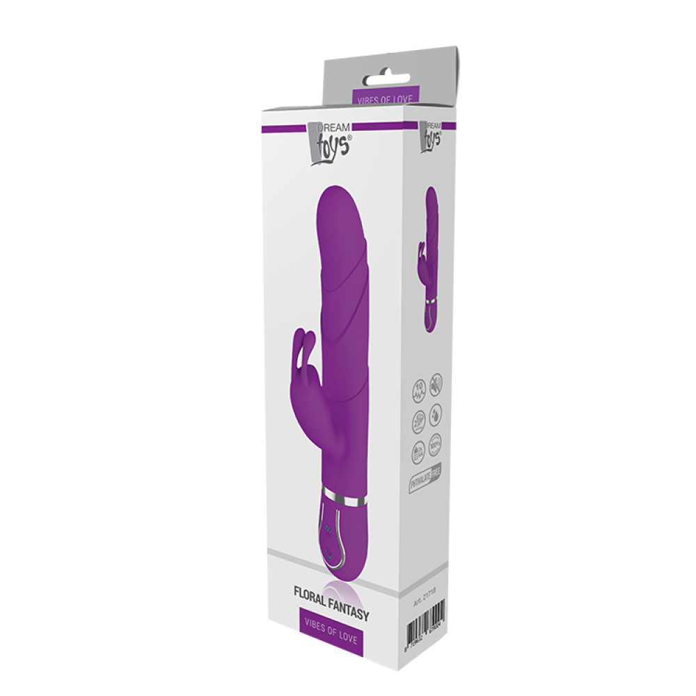 Вибратор-кролик Dream Toys, фиолетовый, 22 х 3.5 см фото №2 — секс игрушки: Украина, NO TABOO