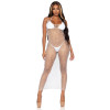 Сукня довга One Size Never Enough Leg Avenue, у велику сітку, біла, фото №1 — секс шоп Україна, NO TABOO