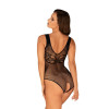 Боди сексуальное в сетку One Size B134 Obsessive, с интимным вырезом, черное, фото №2 — секс шоп Украина, NO TABOO