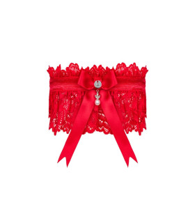 Подвязка на ногу с бантиком One Size Amor Cherris Obsessive, красная - No Taboo