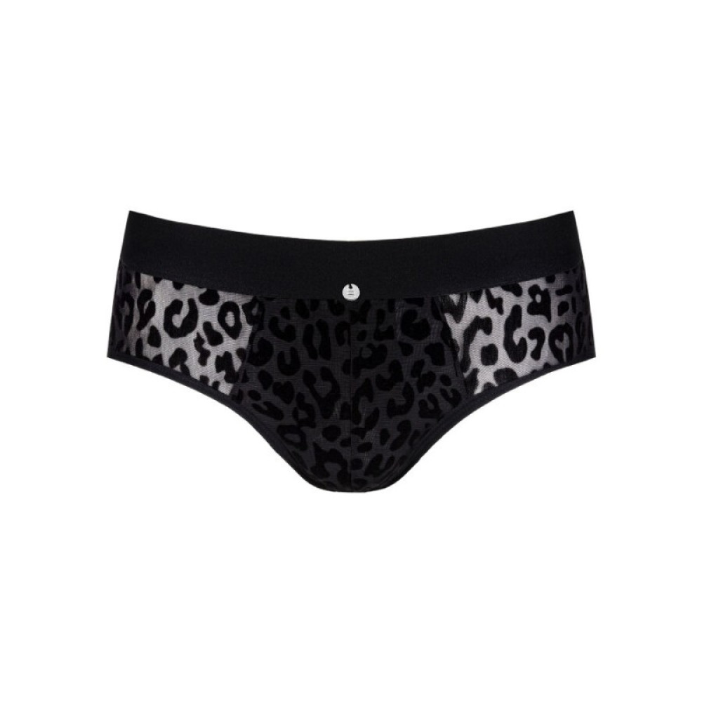 Трусы мужские сексуальные L/XL Azmeron Obsessive, с обнаженными ягодицами, черные, фото №3 — секс шоп Украина, NO TABOO