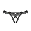 Трусики сексуальные L/XL Bravelle Obsessive, с интимным вырезом, черные, фото №3 — секс шоп Украина, NO TABOO