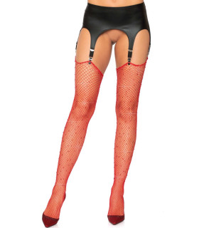 Сексуальные чулки со стразами One Size Leg Avenue Rhinestone, красные - No Taboo