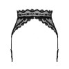Сексуальный пояс для чулок L/XL Obsessive Marrbel, с узорами, черный, фото №3 — секс шоп Украина, NO TABOO