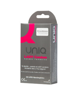 Резинки женские безлатексные Uniq Lady, 3 шт. - No Taboo