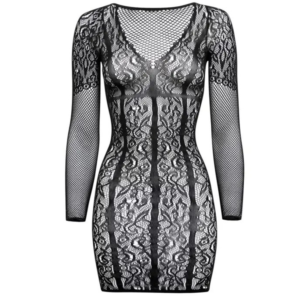 Платье сексуальное кружевное One Size Fifty Shades of Grey, черное, фото №3 — секс шоп Украина, NO TABOO