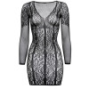 Платье сексуальное кружевное One Size Fifty Shades of Grey, черное, фото №3 — секс шоп Украина, NO TABOO