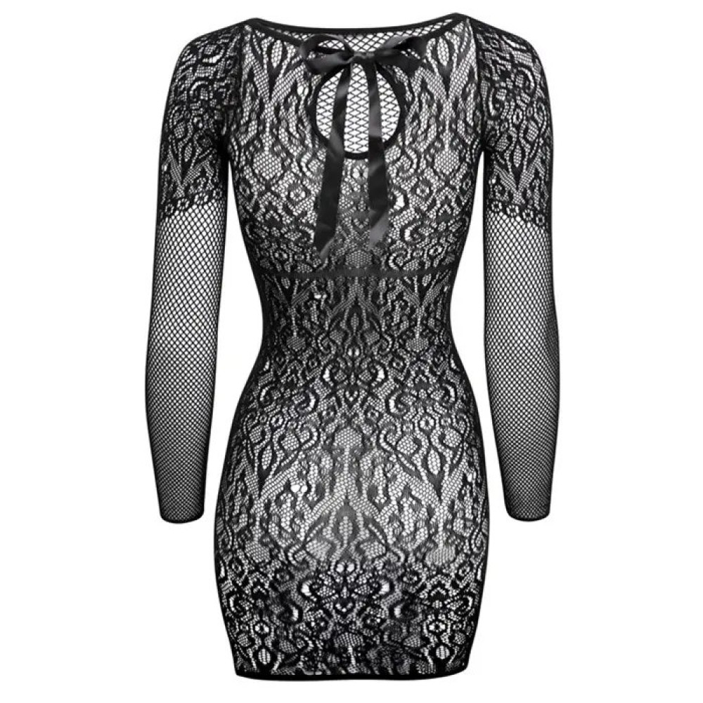 Платье сексуальное кружевное One Size Fifty Shades of Grey, черное, фото №4 — секс шоп Украина, NO TABOO