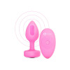 Анальная пробка с кристаллом S/M b-Vibe, с вибрацией, силиконовая, розовая, 7.6 х 3.7 см фото №1 — секс игрушки: Украина, NO TABOO