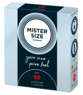 Презервативы из натурального латекса Mister Size 60 мм, 3 штуки - No Taboo