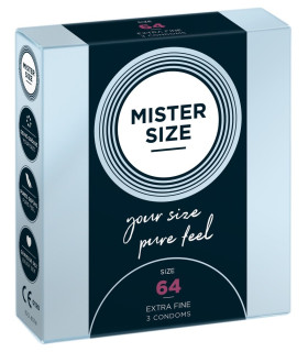 Презервативы из натурального латекса Mister Size 64 мм, 3 штуки - No Taboo