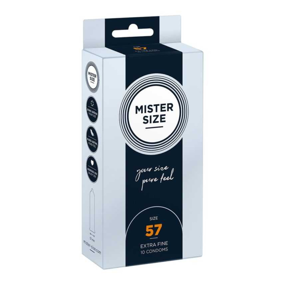 Презервативы из натурального латекса Mister Size 57 мм, 10 штук, фото №0 — секс шоп Украина, NO TABOO