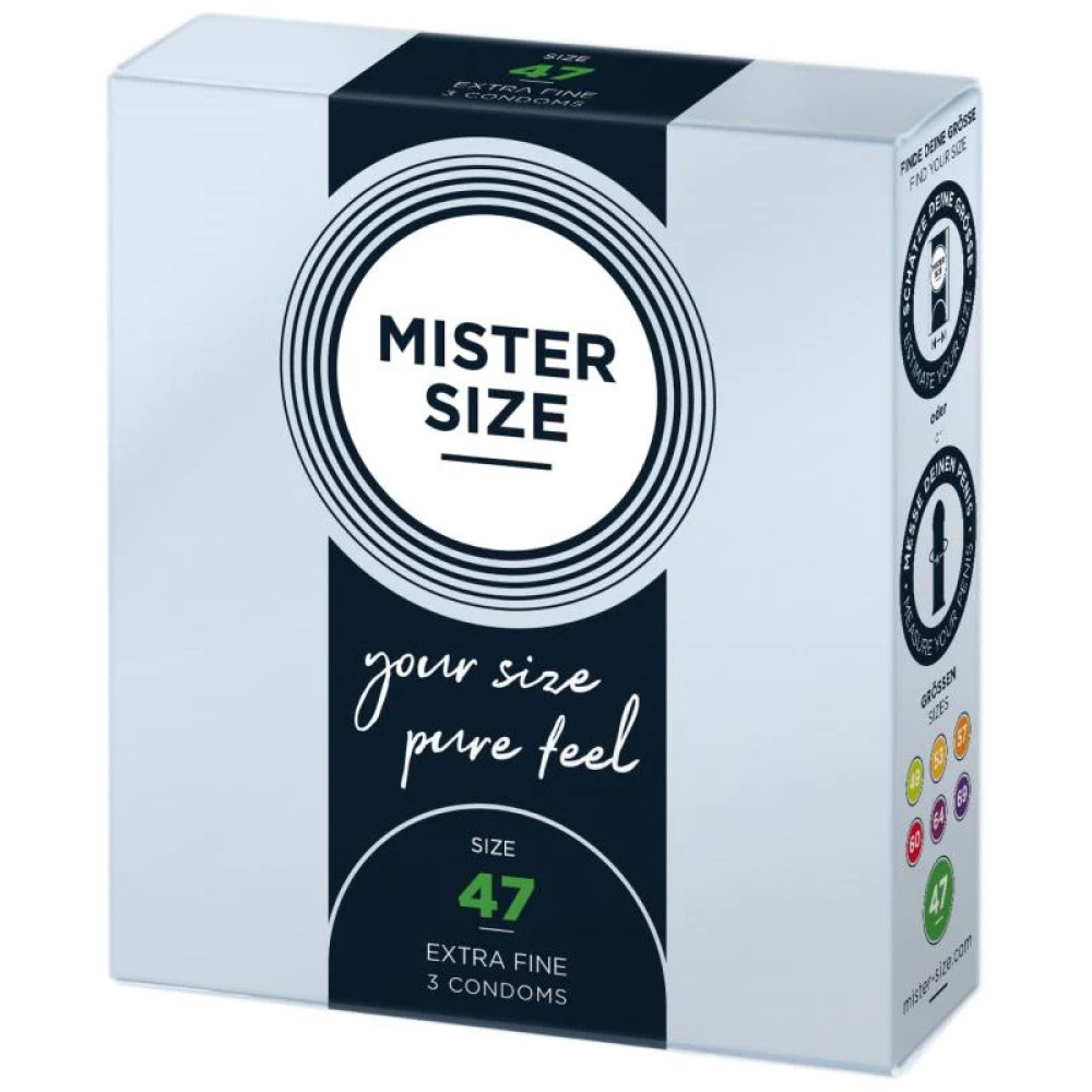 Резинки из натурального латекса Mister Size 47 мм, 3 штуки, фото №0 — секс шоп Украина, NO TABOO