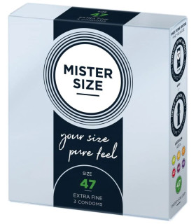 Гумки з натурального латексу Mister Size 47 мм, 3 штуки - No Taboo