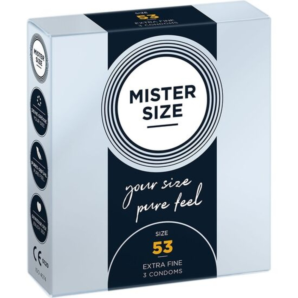 Резинки из натурального латекса Mister Size 53 мм, 3 штуки, фото №0 — секс шоп Украина, NO TABOO